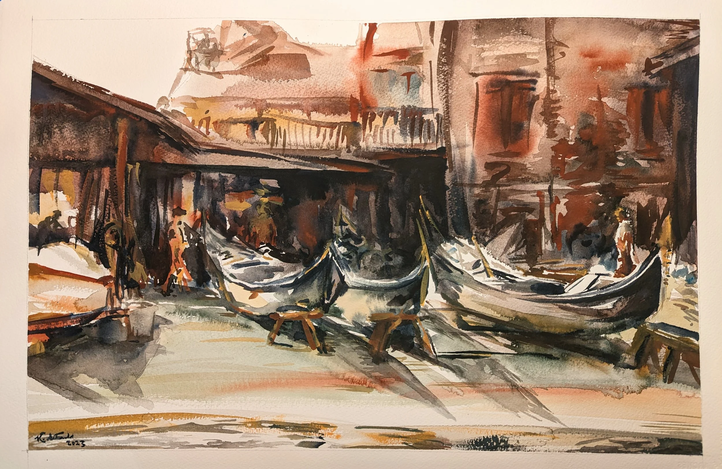 No. 031 - A Boatyard in Venice