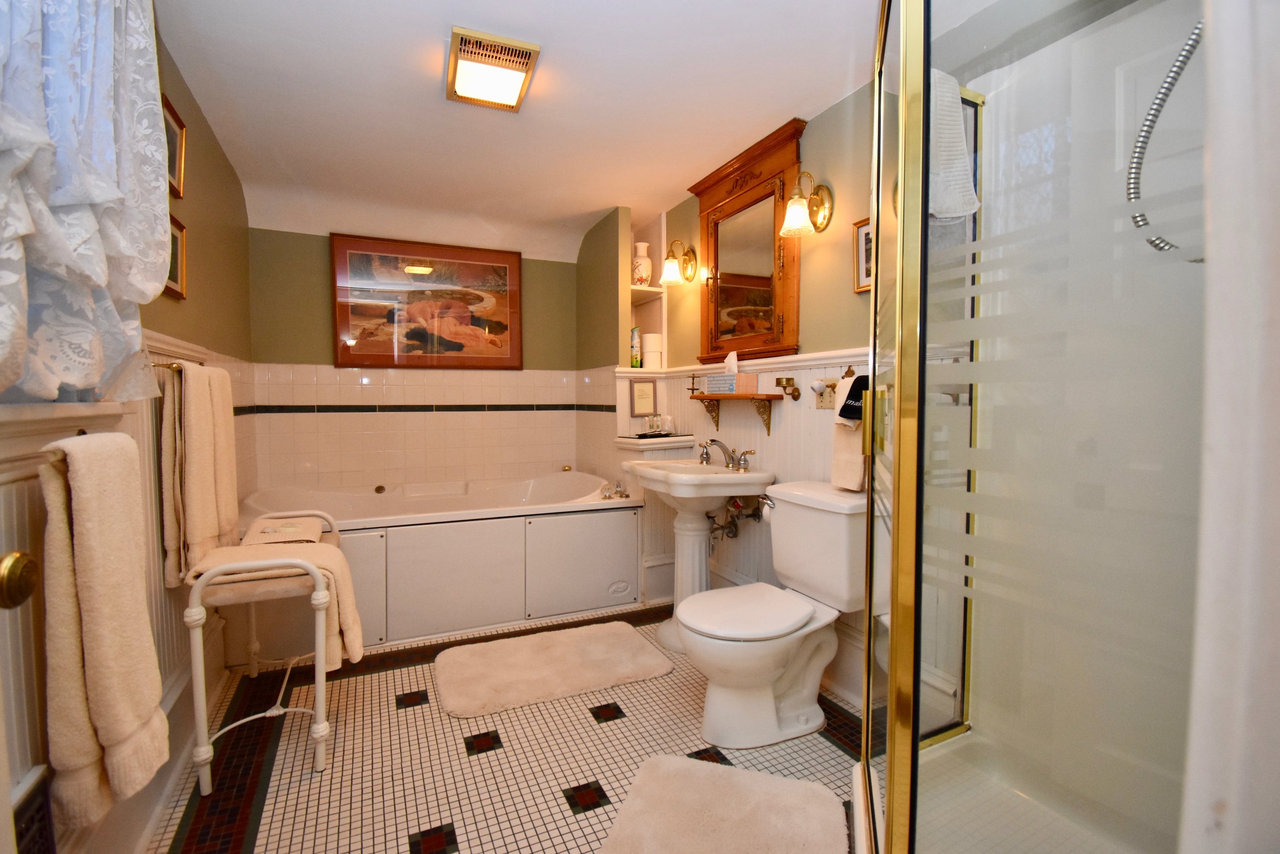 Private Bathroom with Single Whirlpool and Separate Shower