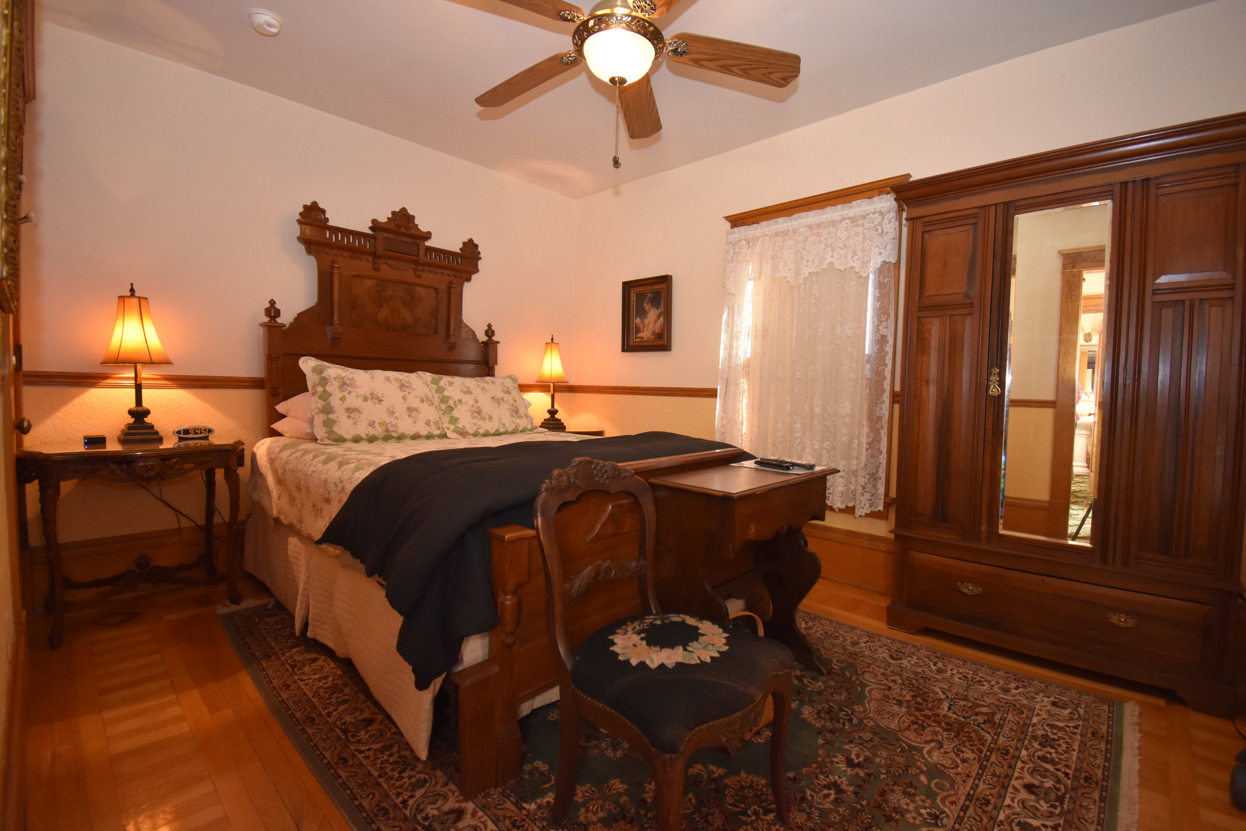 Queen size bed with armoire