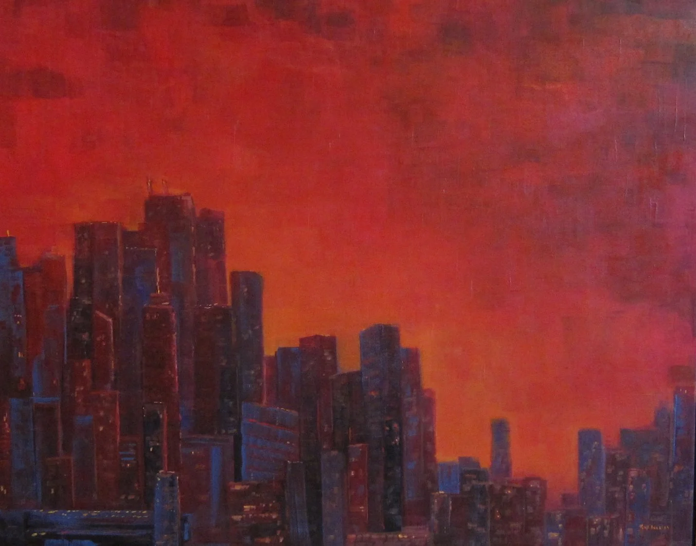 Red Sky 36x48 acrylic $3100