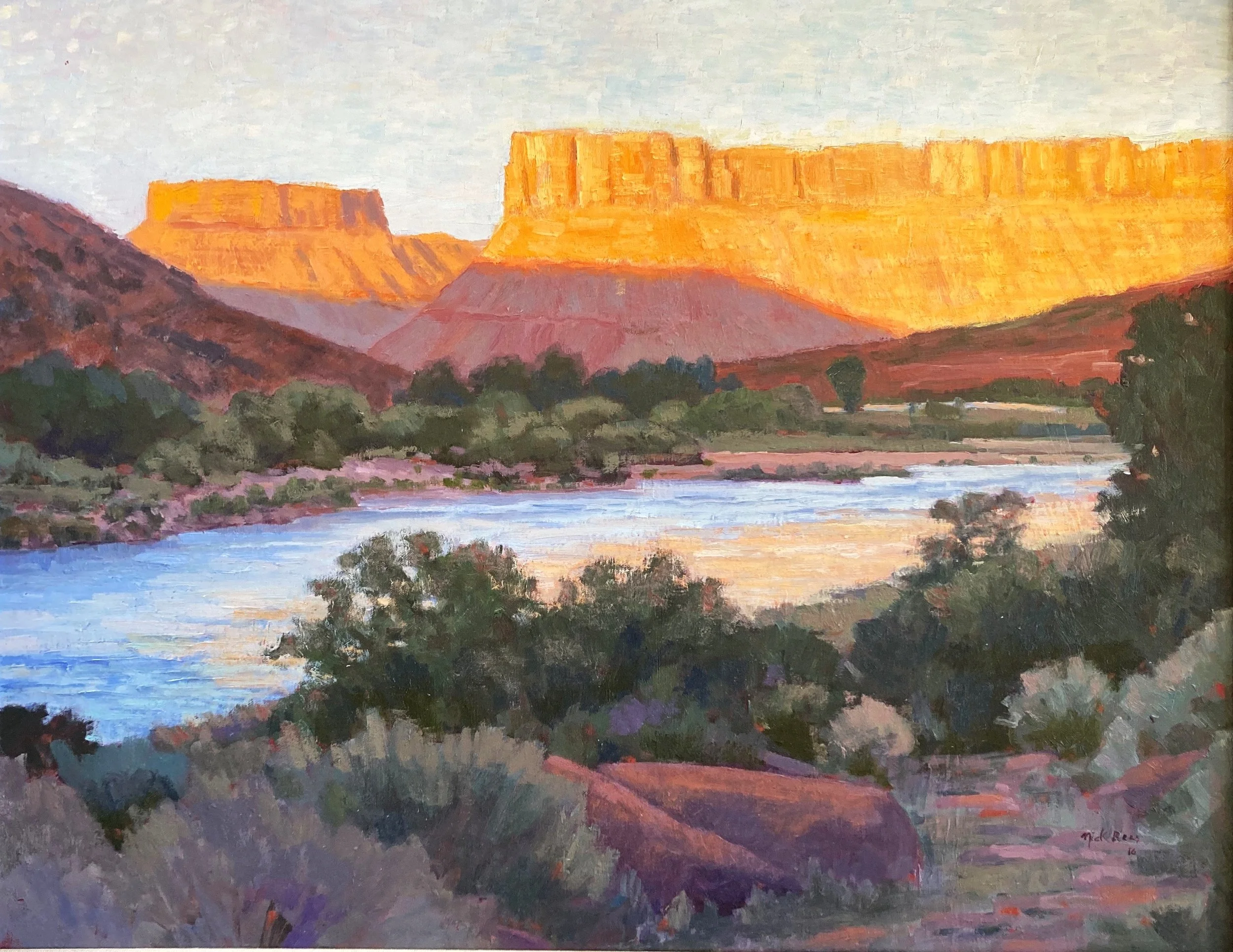Last Light on the Wingate 22x28 oil /Artist