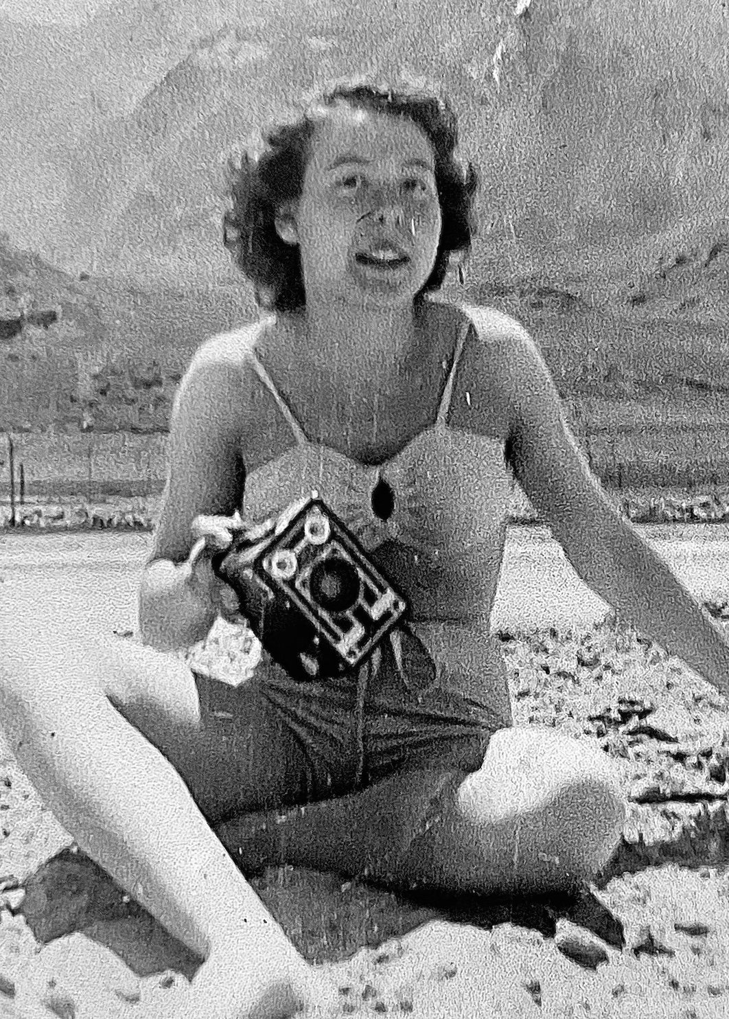 Mom, a Brownie, at Saltair