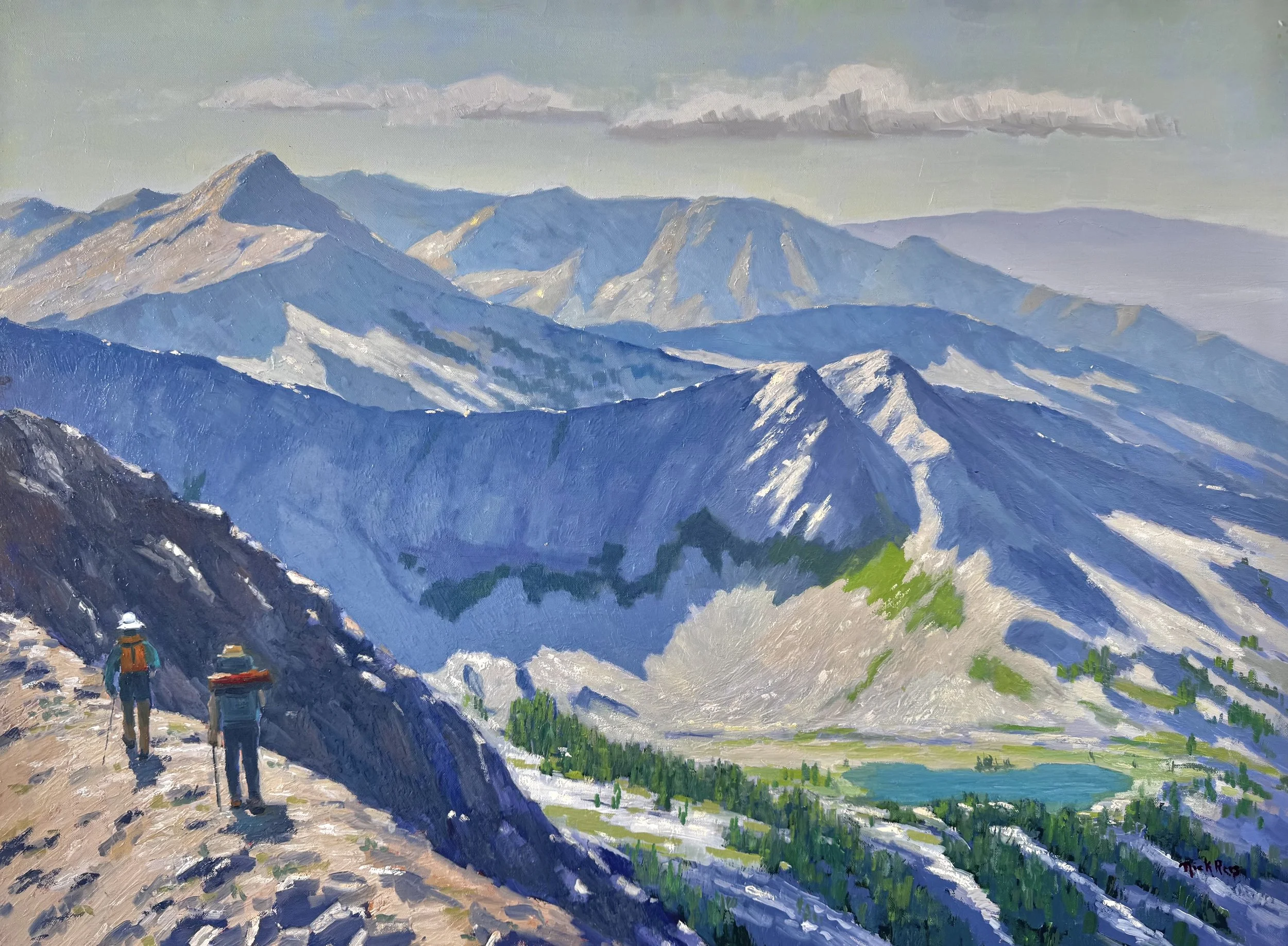 Hiking the Ridge 30x40 acrylic