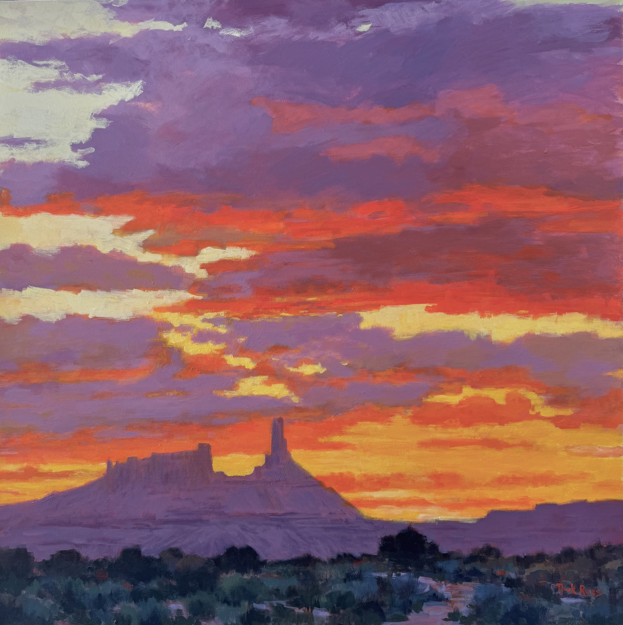 Desert Skies 36x36 acrylic