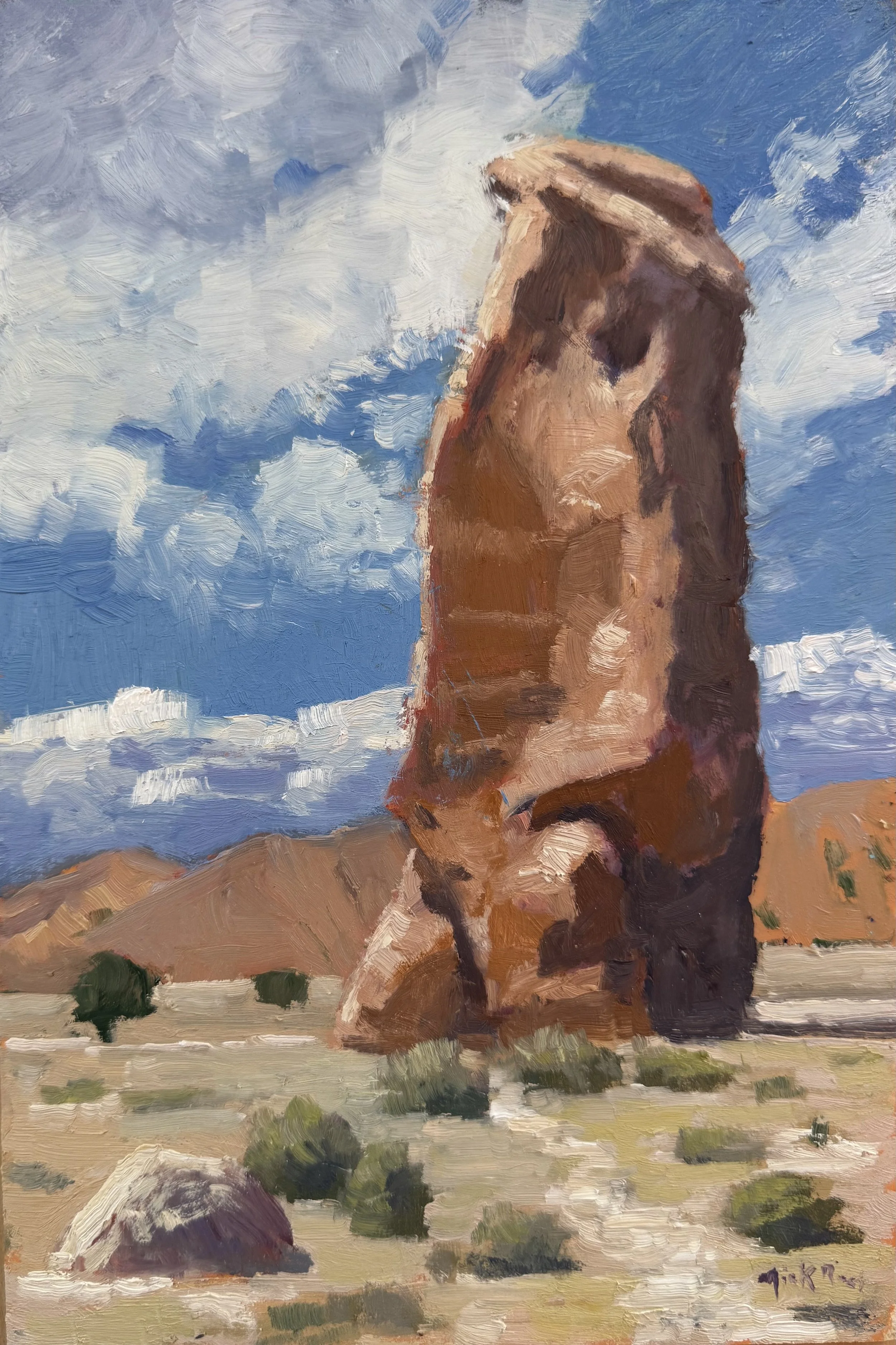 Standing up Against Time 16x12 oil