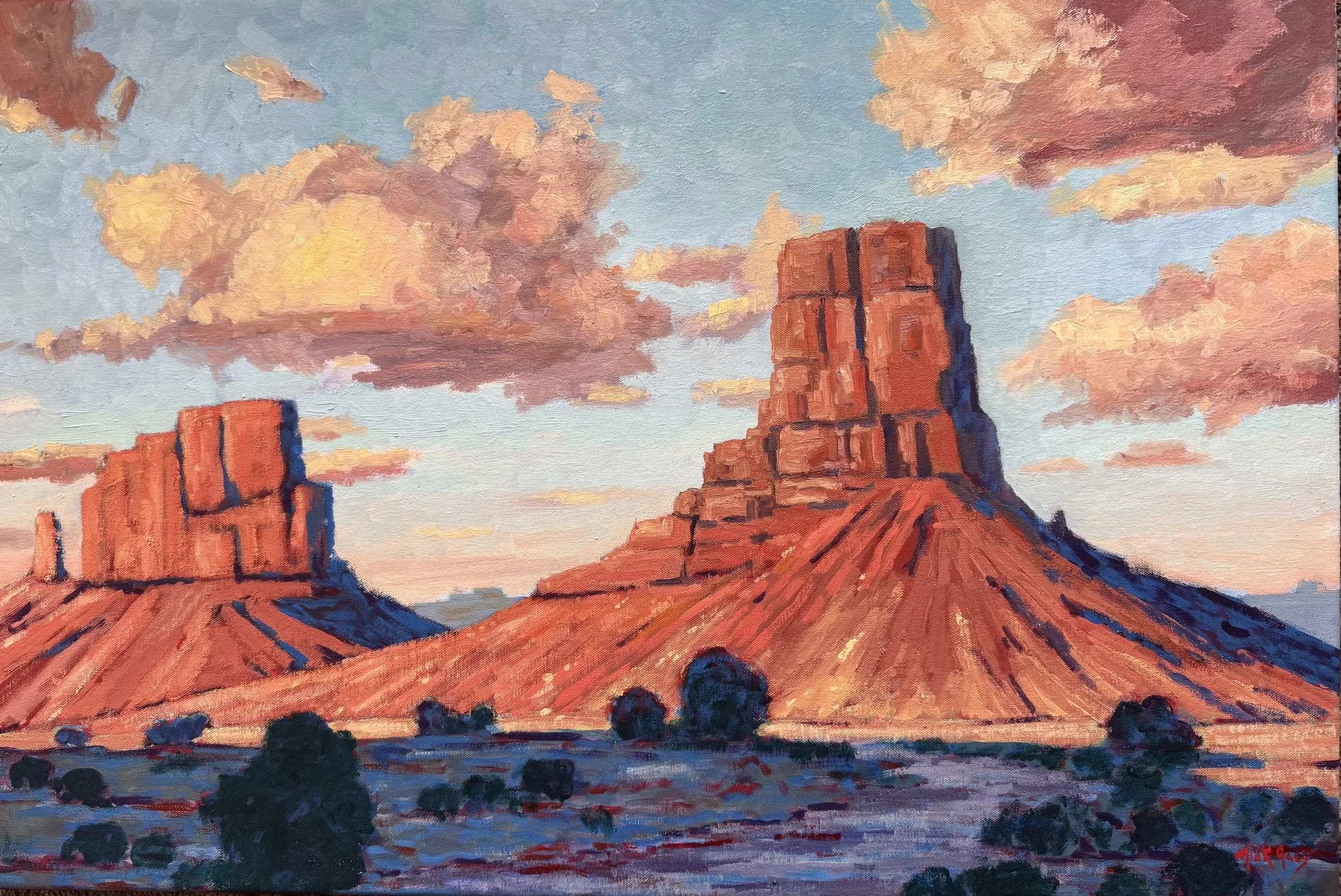 Valley of the Gods Cloudscape 34x22 oil