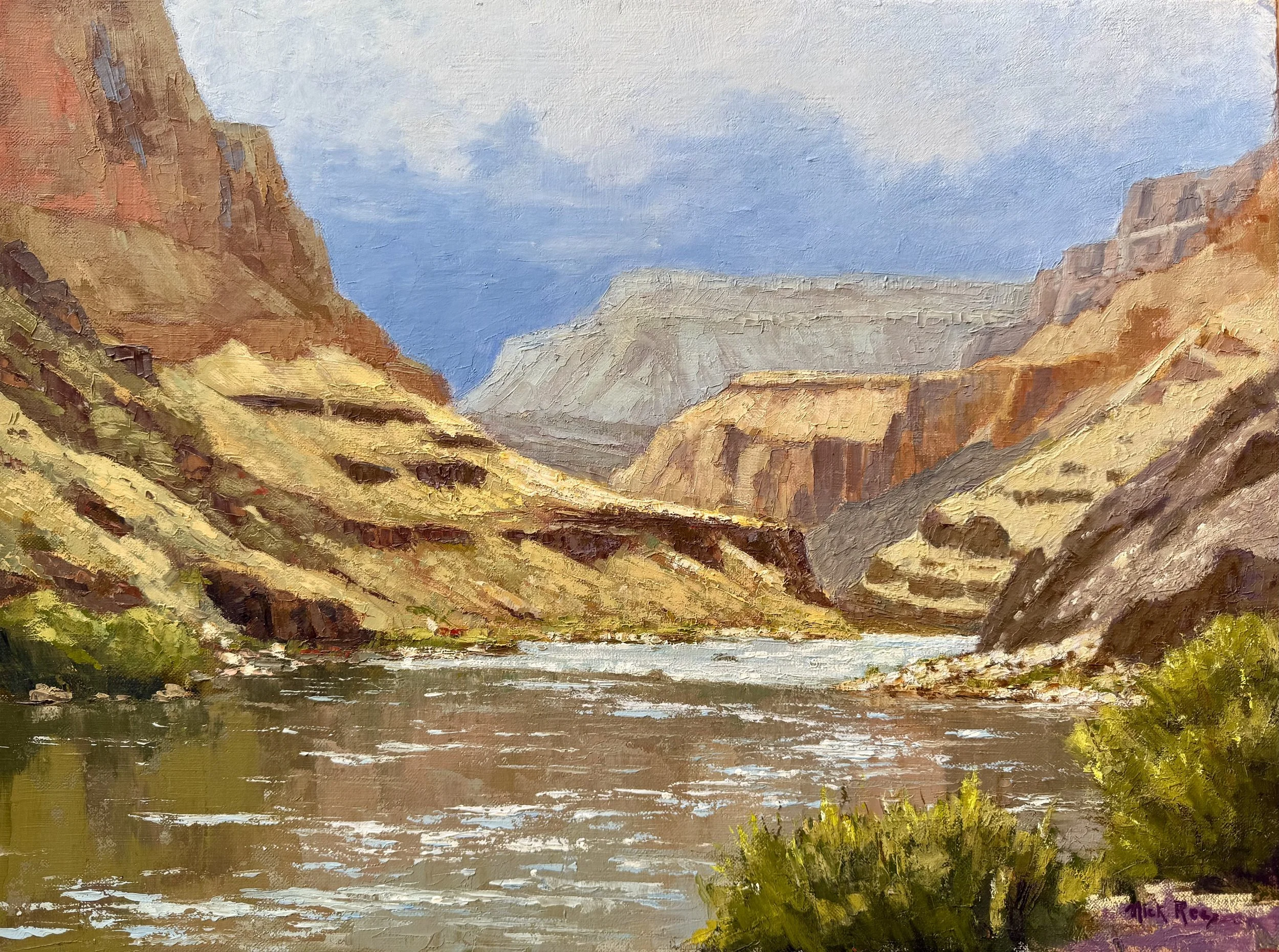 Stormy Skies over the Colorado 18x24 oil