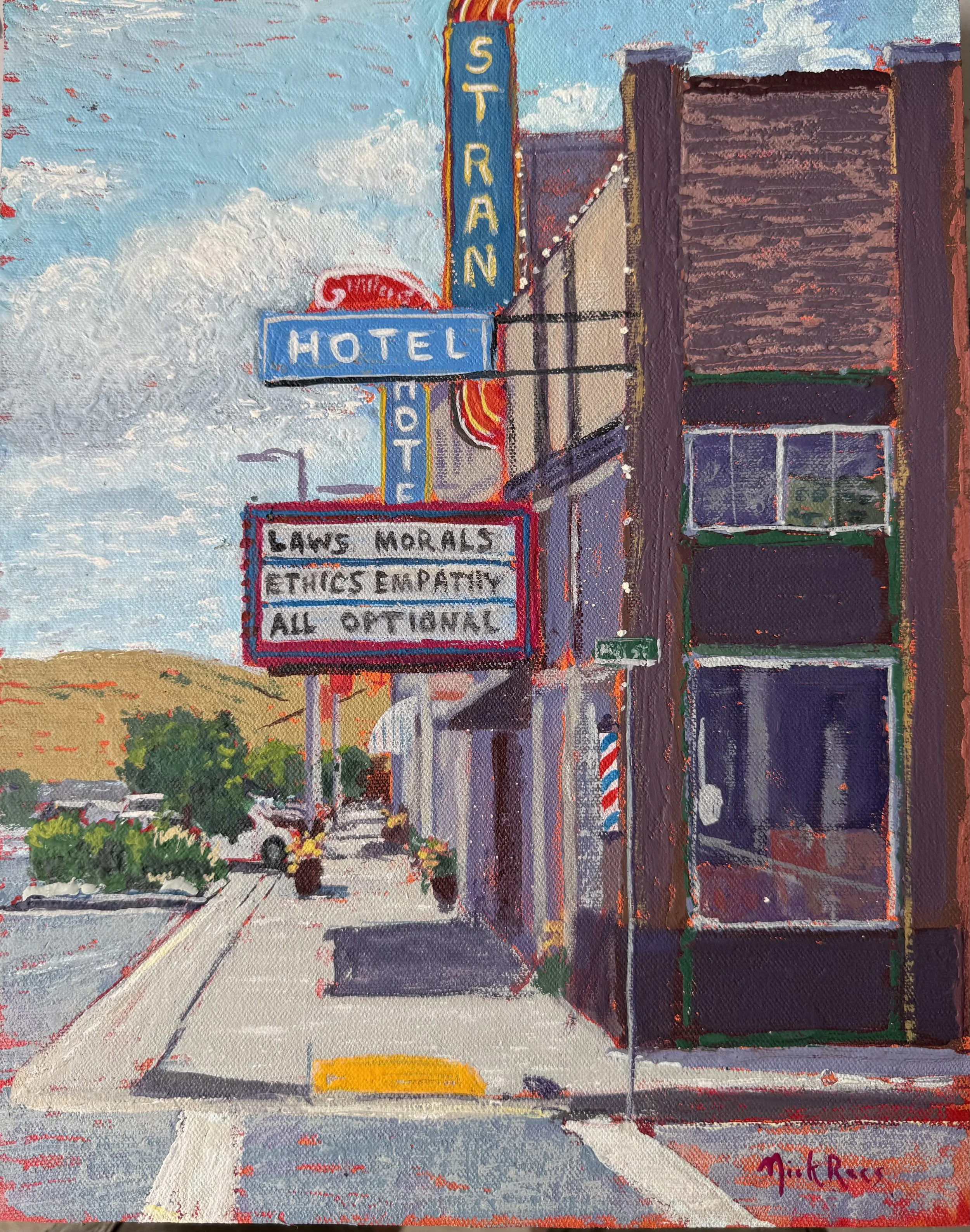Strand Hotel 16x12 acrylic