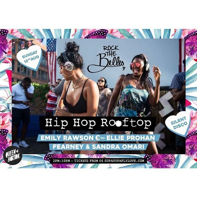 @irockthebelles last rooftop party was a VIBE! We're back Sun 12th Aug for another #HIPHOPROOFTOP RAVE @queenofhoxtonldn. Tx from link in bio! Food & cocktails served on the roof allll day! 2pm-10pm w/ Djs @emilyrawsondj @djellieprohan @djfearney @sandraomari_ 🔥
.
.
.
.
.
.
.
.
.
.
.
.
.
.
.
.
.
#silentdisco #silentrave #hiphop #hiphoprave #rooftop #rooftoprave #newhiphop #afrobeats #dancehall #shoreditch #queenofhoxton #london #londonrooftop #rooftopparty #drake #davido #jayz #beyonce #nas #kendrick #kanye #cardib #migos