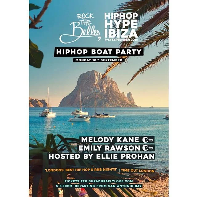 Did someone say a #HIPHOPHYPE boat party in Ibiza 👀🌅 Grab 50% off tix (£10 each) for a LTD time only using code'RTBBOAT50' & link bit.ly/RTBBoatParty! Mon 10th Sept w/ Djs @djmelodykane @emilyrawsondj  @djellieprohan 🔥 Do not miss this!
. .
.
.
.
.
.
.
.
.
.
.
.
.
.
.
.
.
.
.
.
.
.
.
.
.
.
#baotparty #ibiza #ibiza2018 #ibiza❤ #hiphop #hiphophype #hiphophypeibiza #rockthebelles #sanantonio #ibizatown #playdenbossa #newhiphop #mambo #sunset #love #laugh #cocktailes #sunshine #relax #party #hiphopfestival #yoga #hiphopyoga #ibizarocks #stk #stkibiza