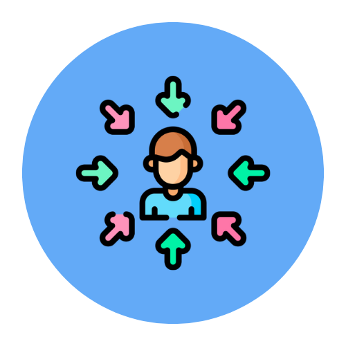 Icon representing personalized customer service from a local custom apparel team.