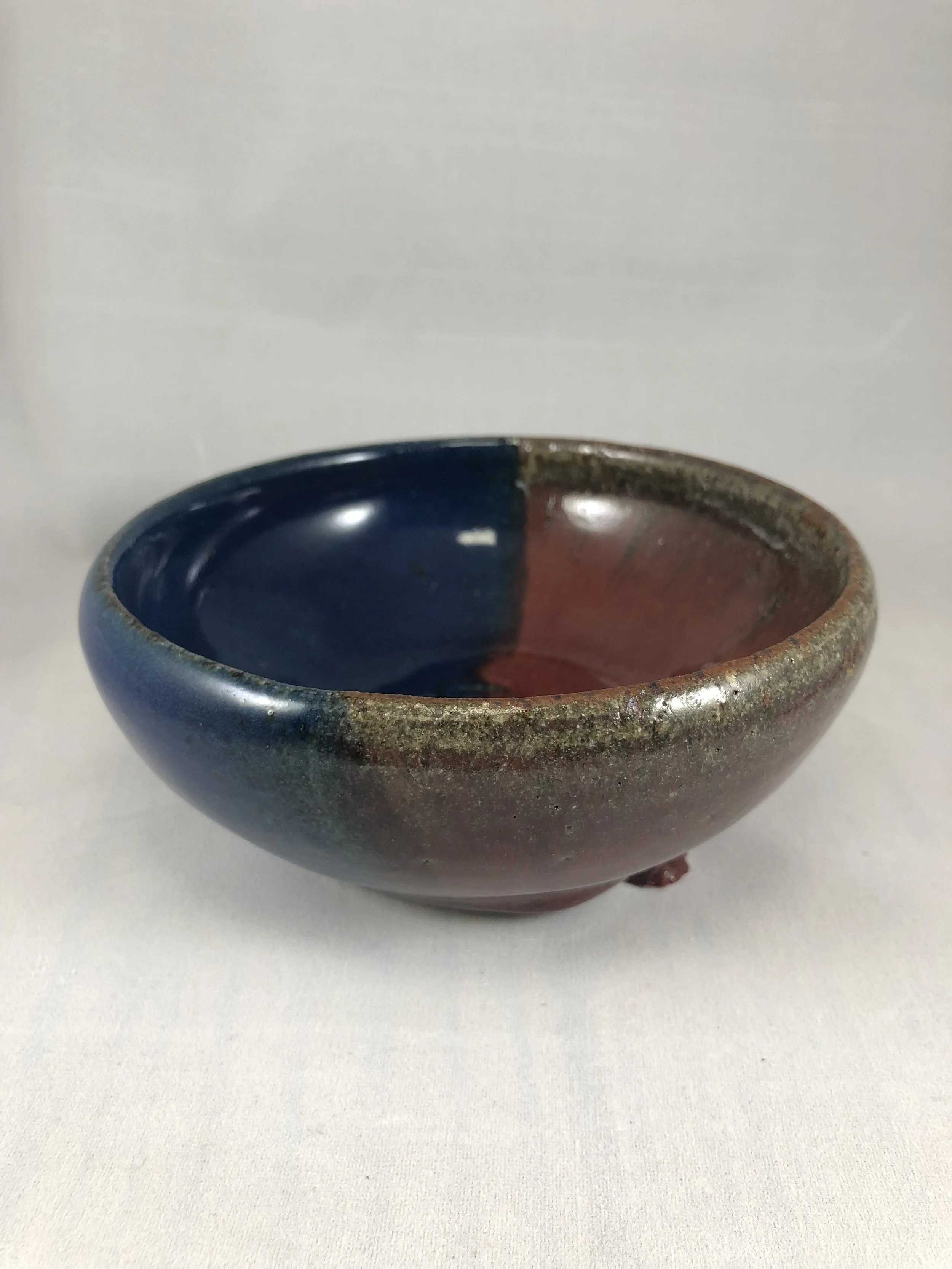 Vintage Blue and Red Bowl