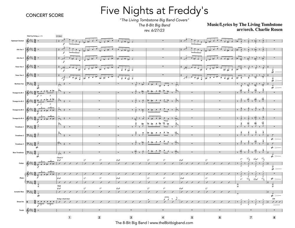 Play Five Nights at Freddy's Music Sheet