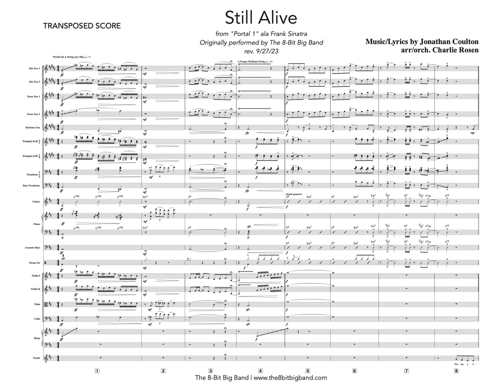 Sheet Music — The 8-Bit Big Band