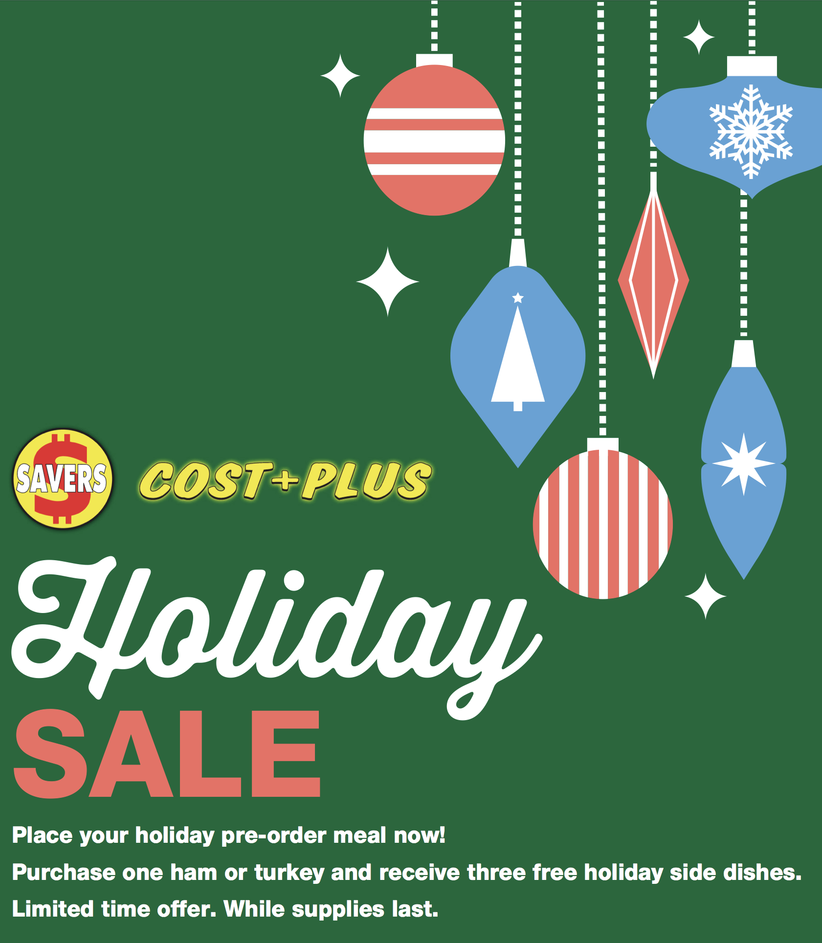 Cost Plus Holiday Sale Poster