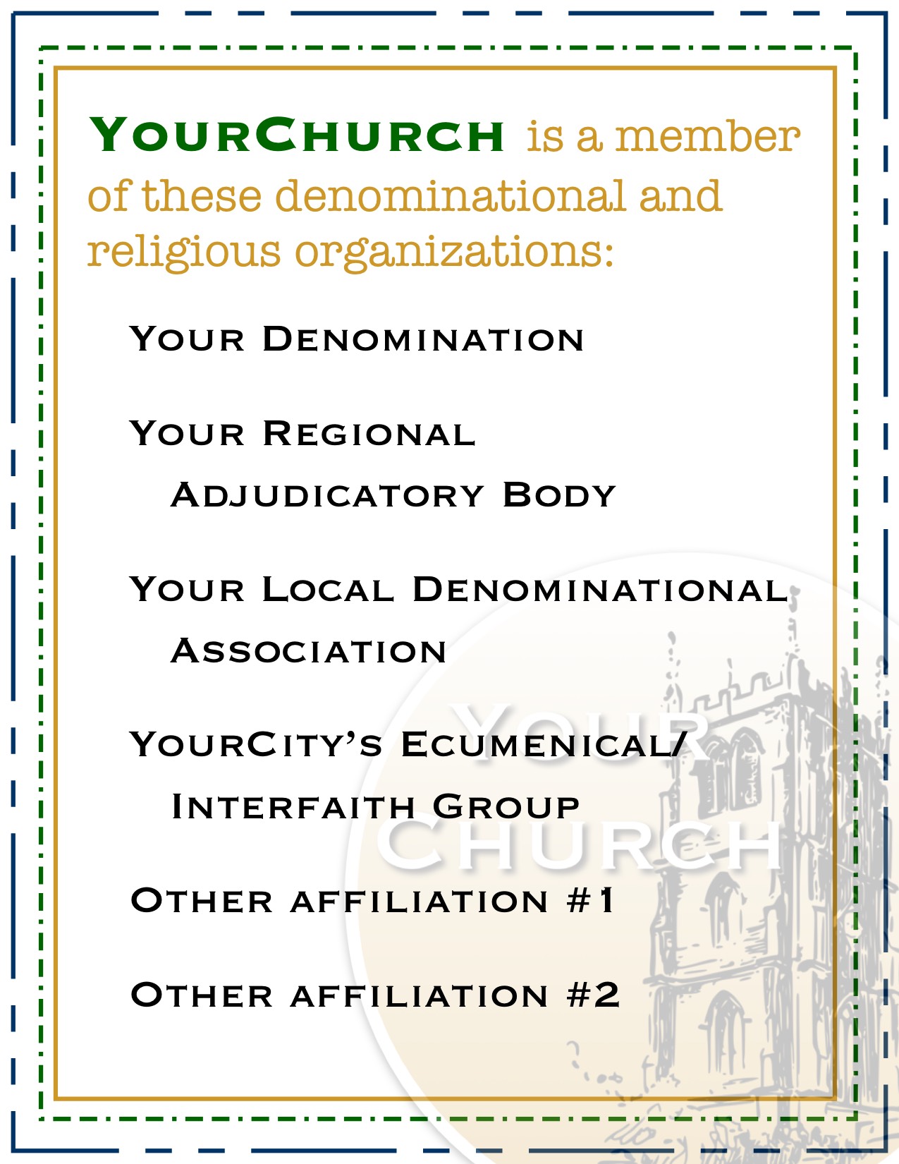 YourChurch Affiliations
