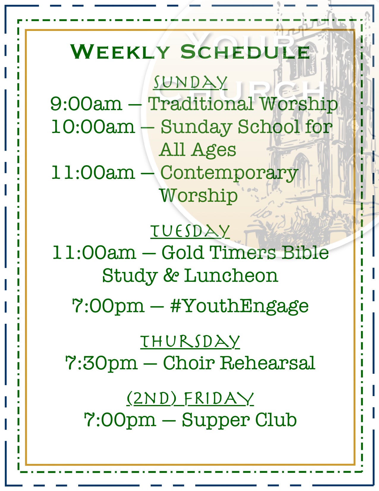 YourChurch Weekly Schedule