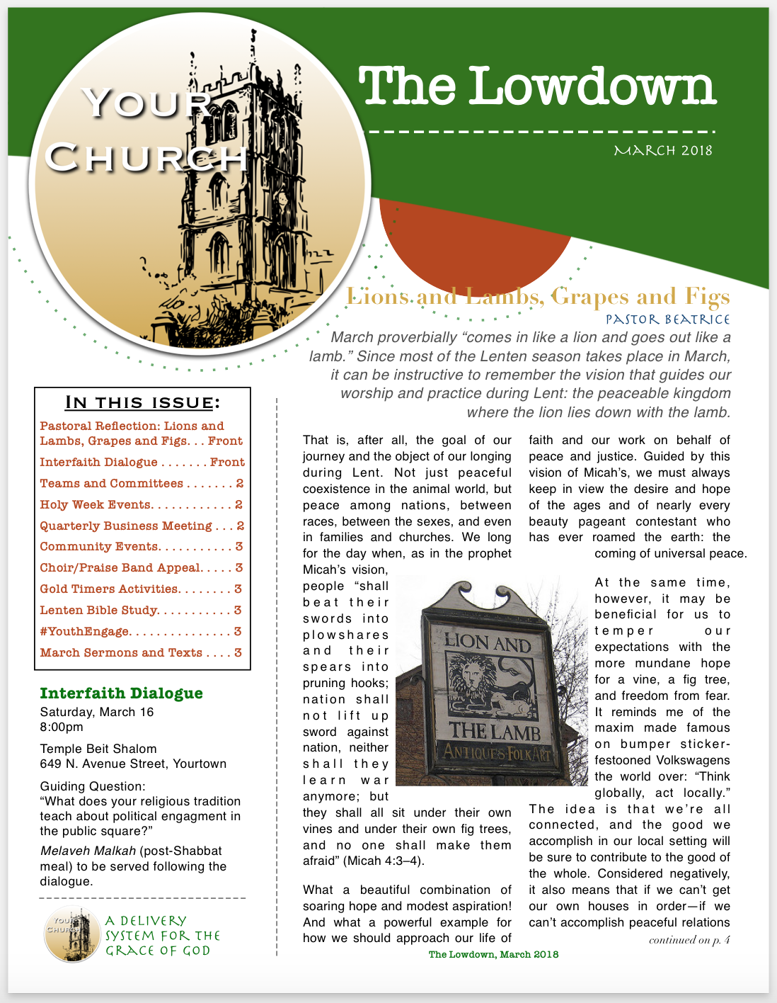 YourChurch Newsletter, March 2018