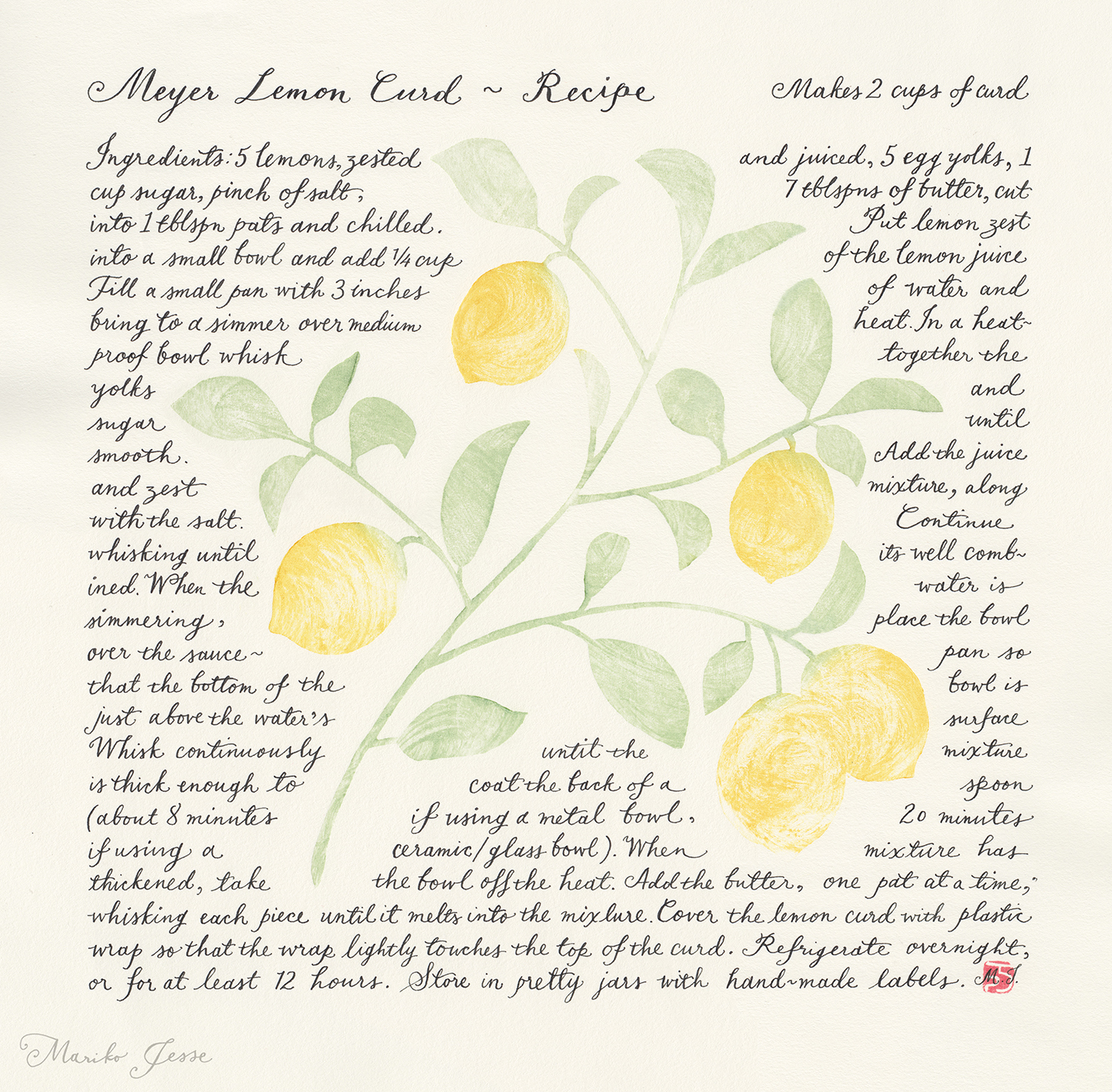 Meyer Lemon Curd Recipe