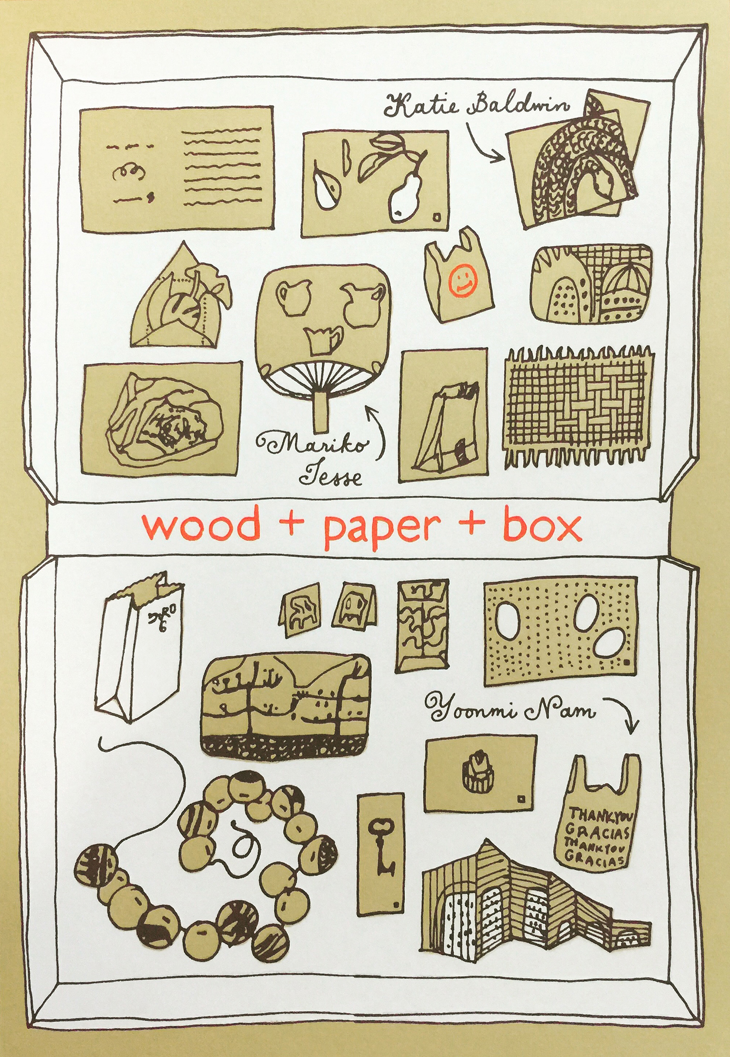 wood + paper + box poster