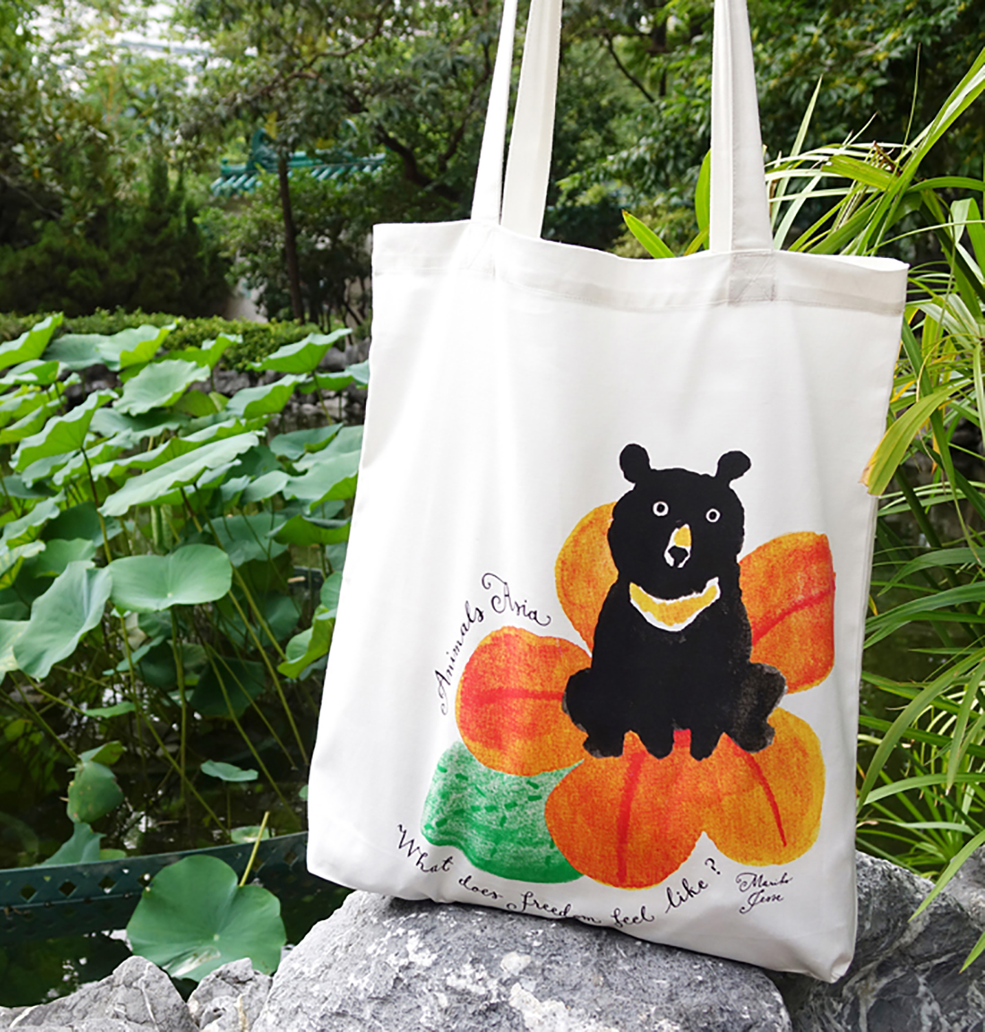 animals asia tote bag