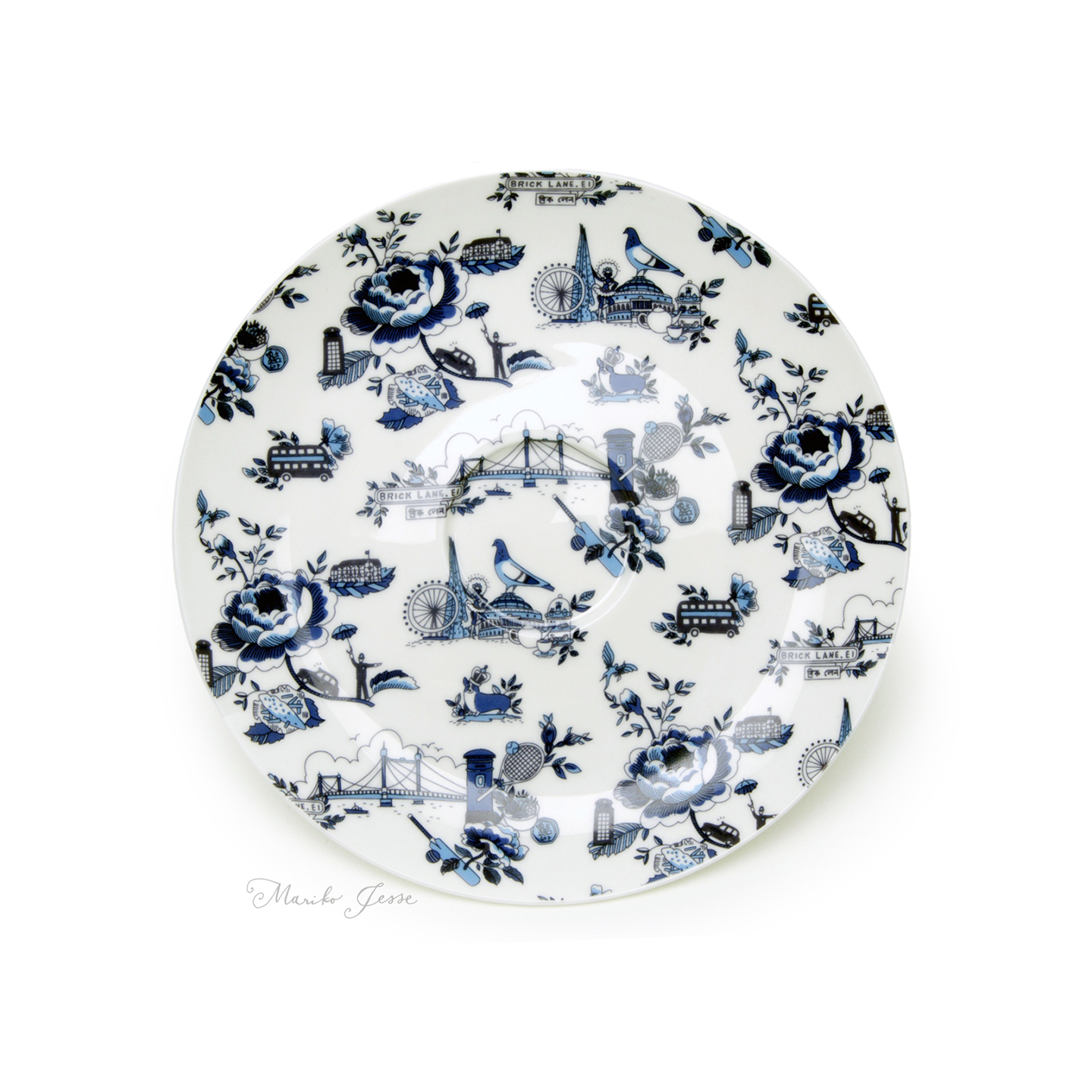 London toile saucer