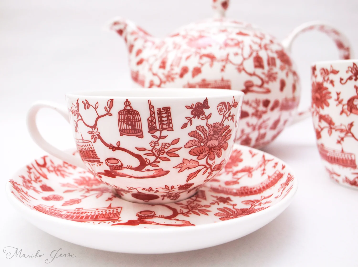 Hong Kong toile collection ceramics