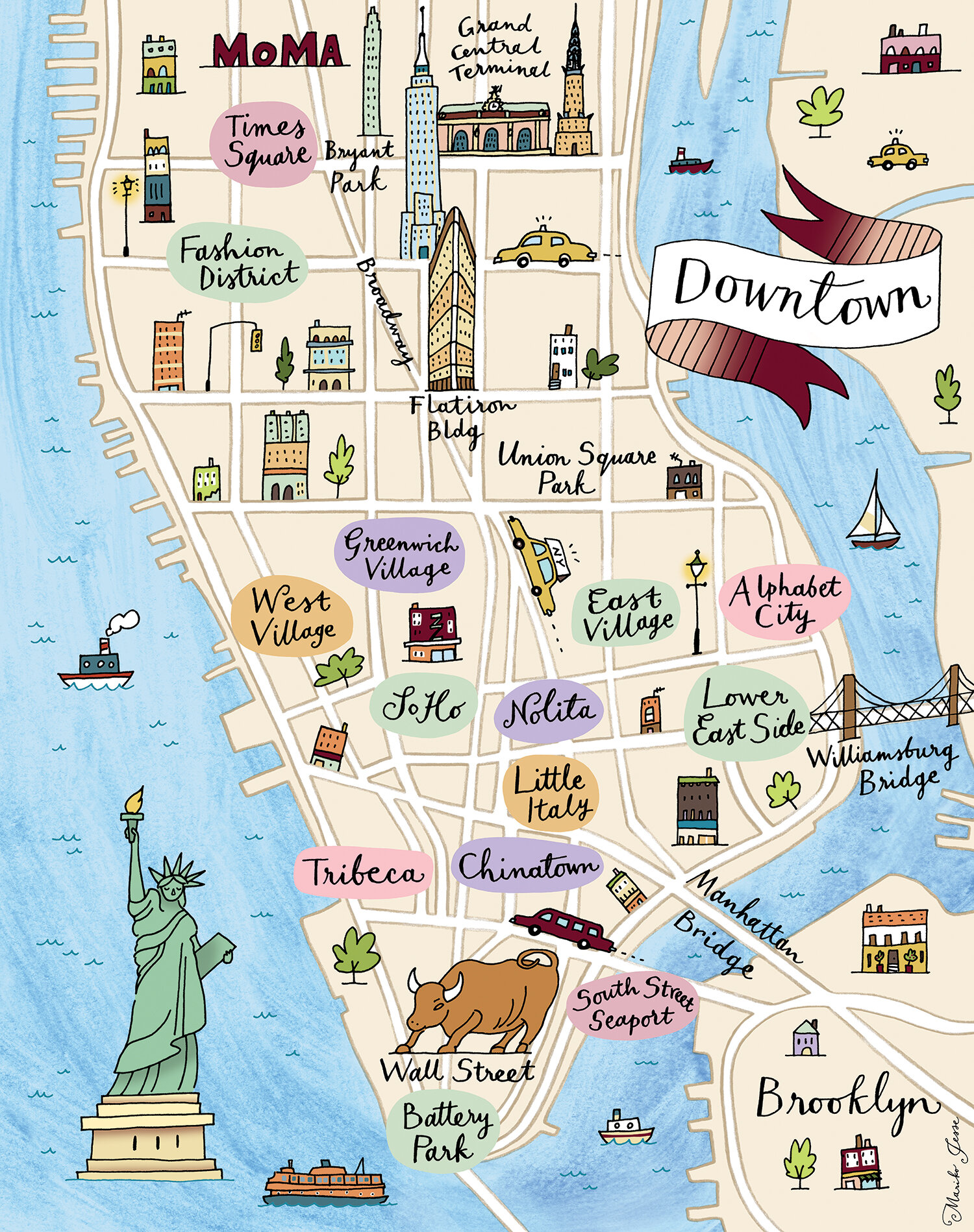 downtown NY map