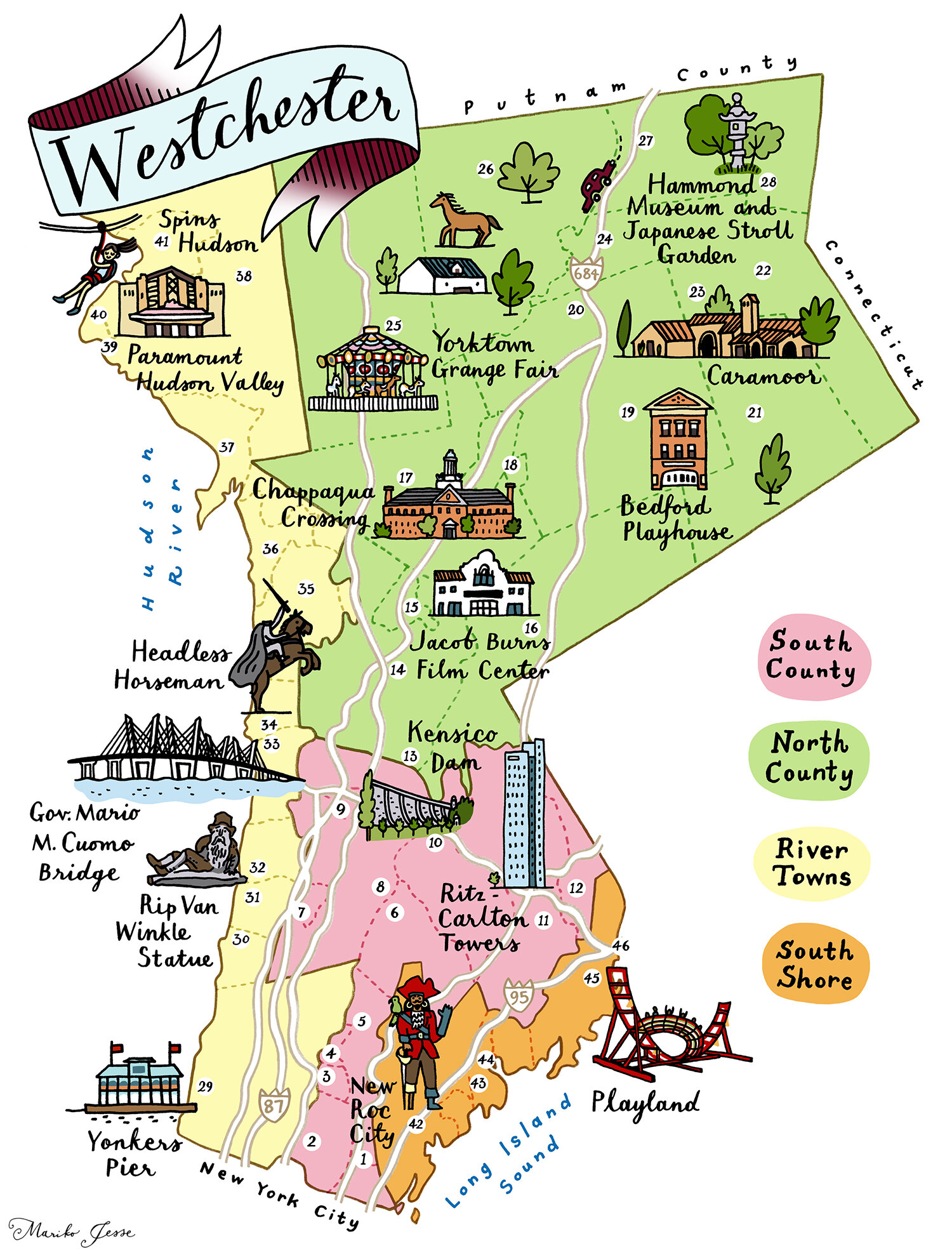 Westchester map