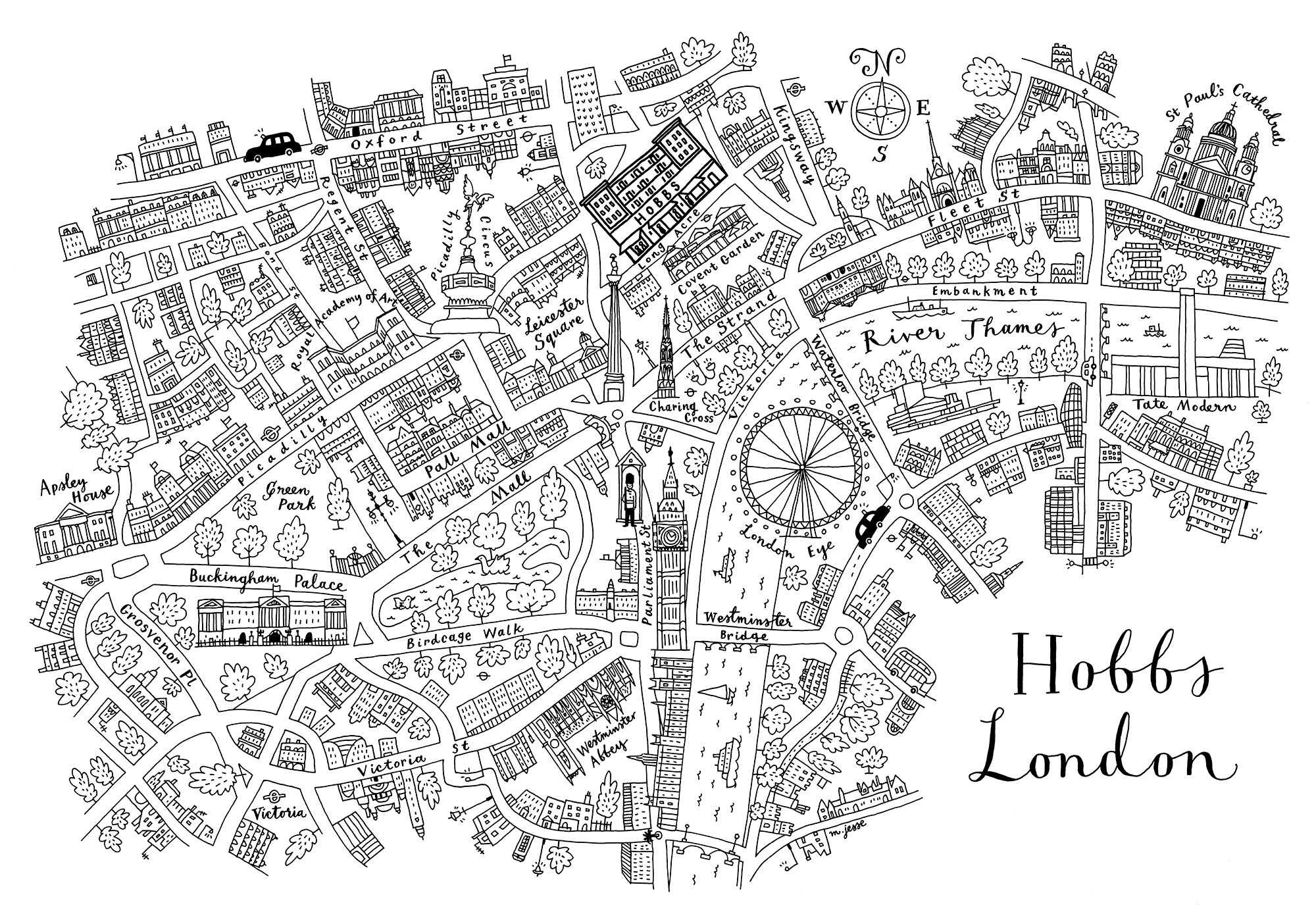 HOBBS London map