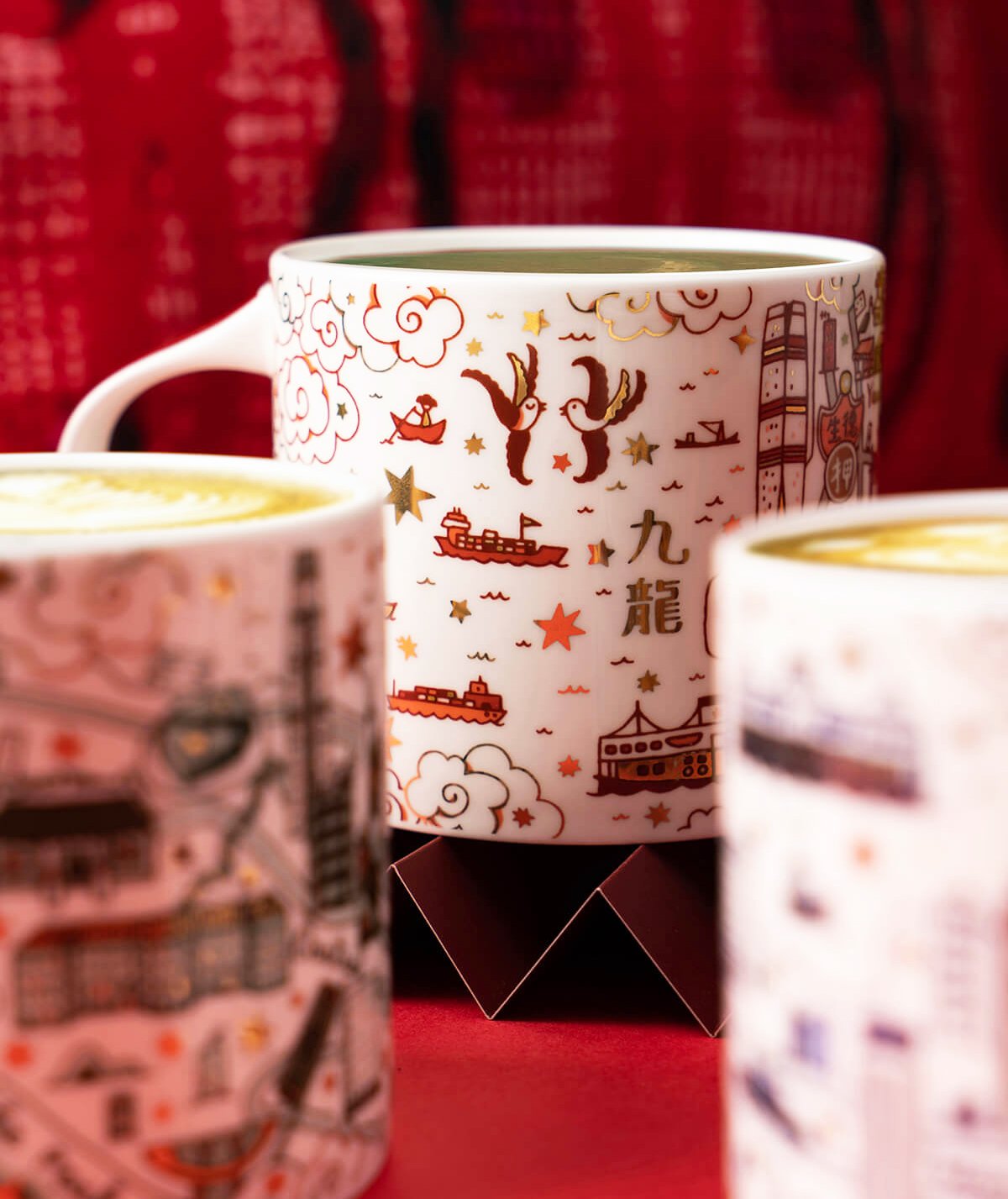 HK willow festive mugs