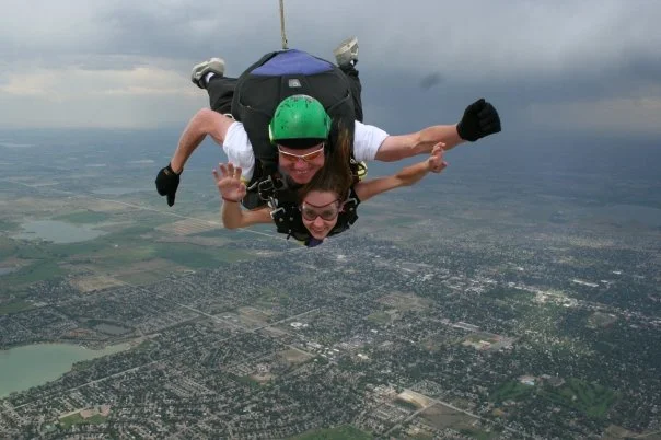 Freefalling.