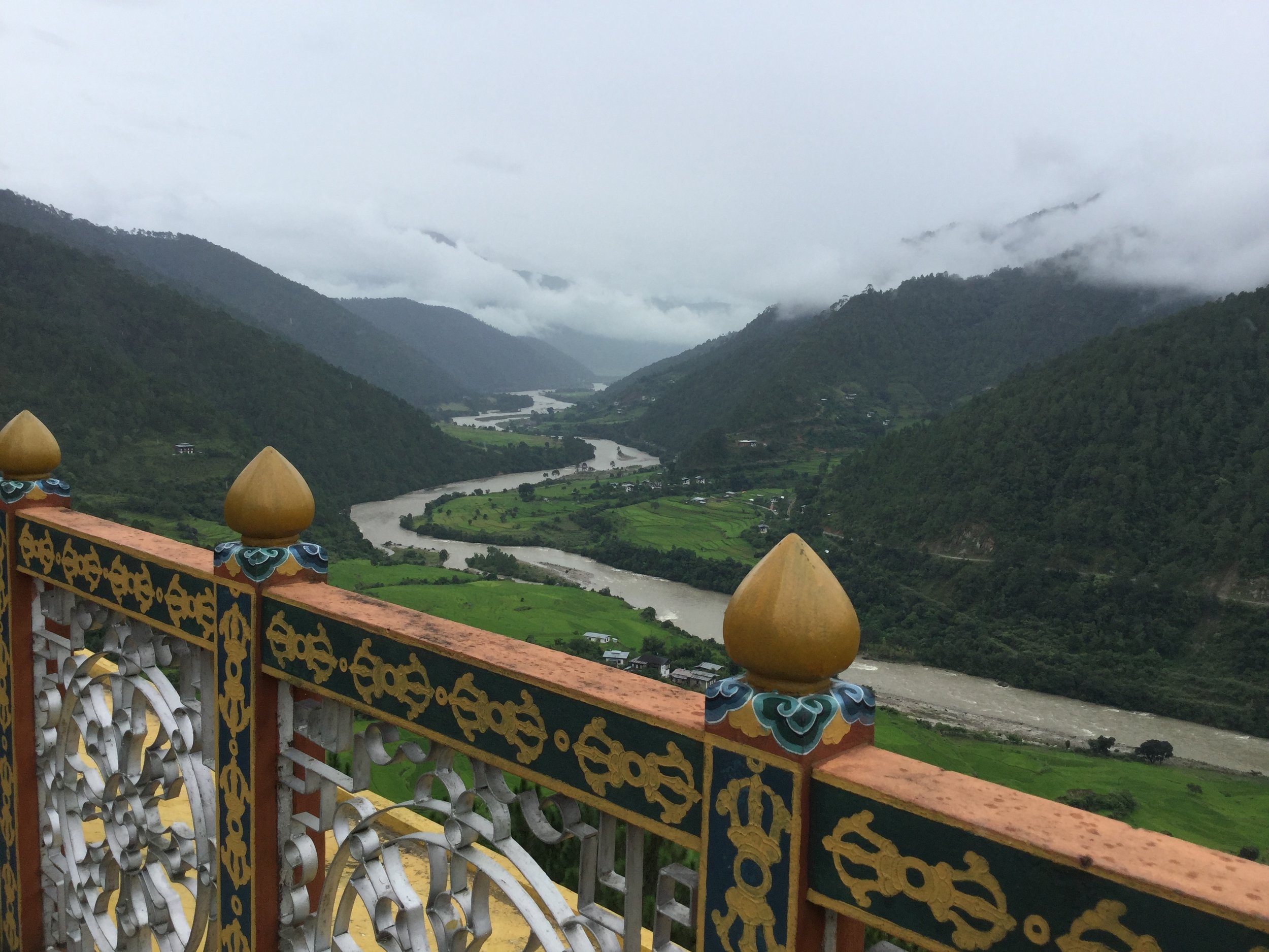 Winding rivers in the magnificent mountain kingdom of Bhutan