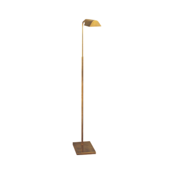 Adjustable Tent Floor Lamp - Antique Brass