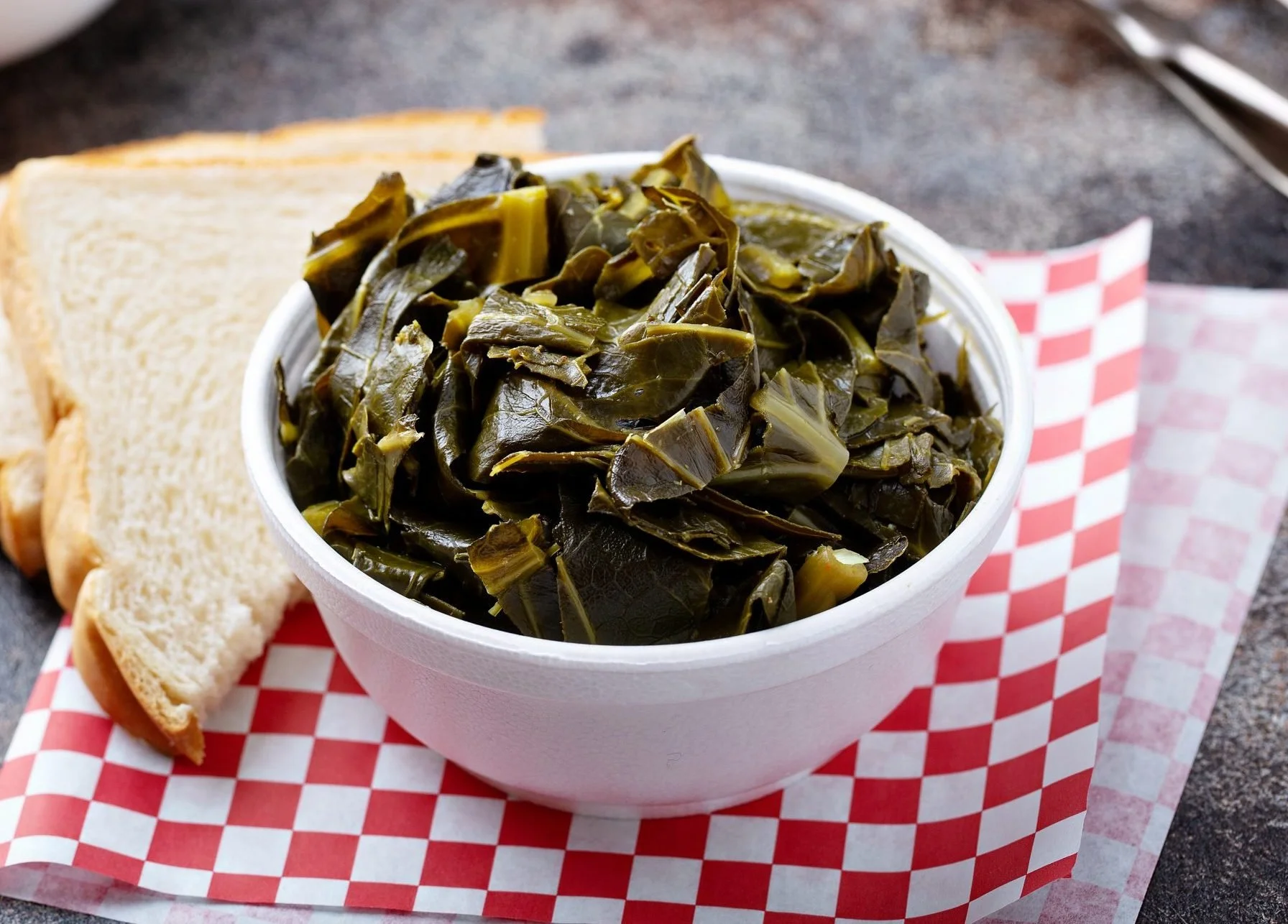 Cider & Honey Braised Collard Greens