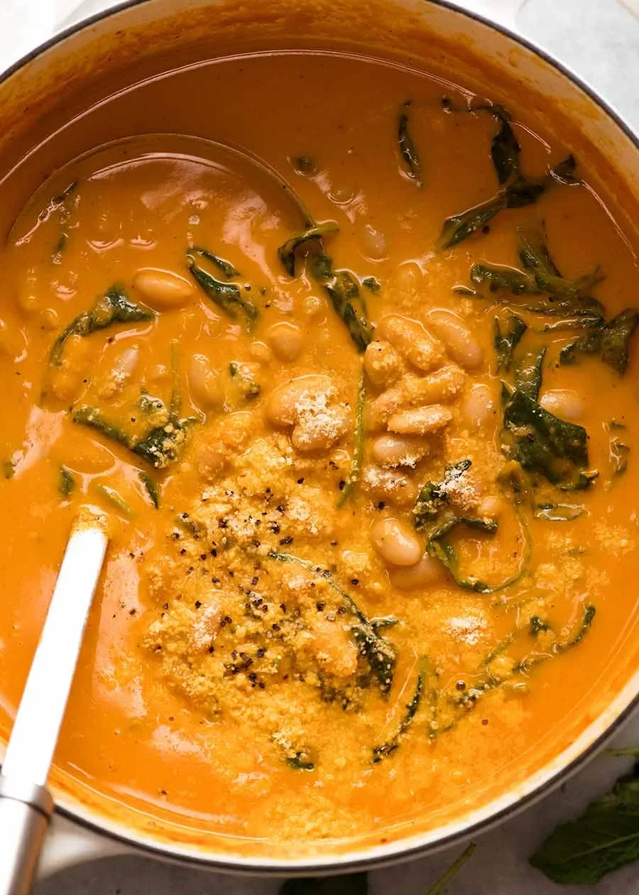 Creamy Tomato & White Bean Soup