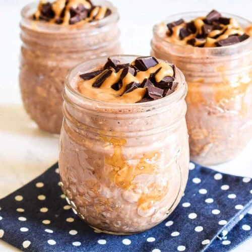 Chocolate Peanut Butter Overnight Oats