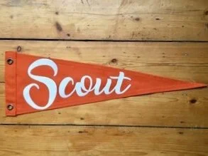 A pennant to welcome baby Scout to the world.