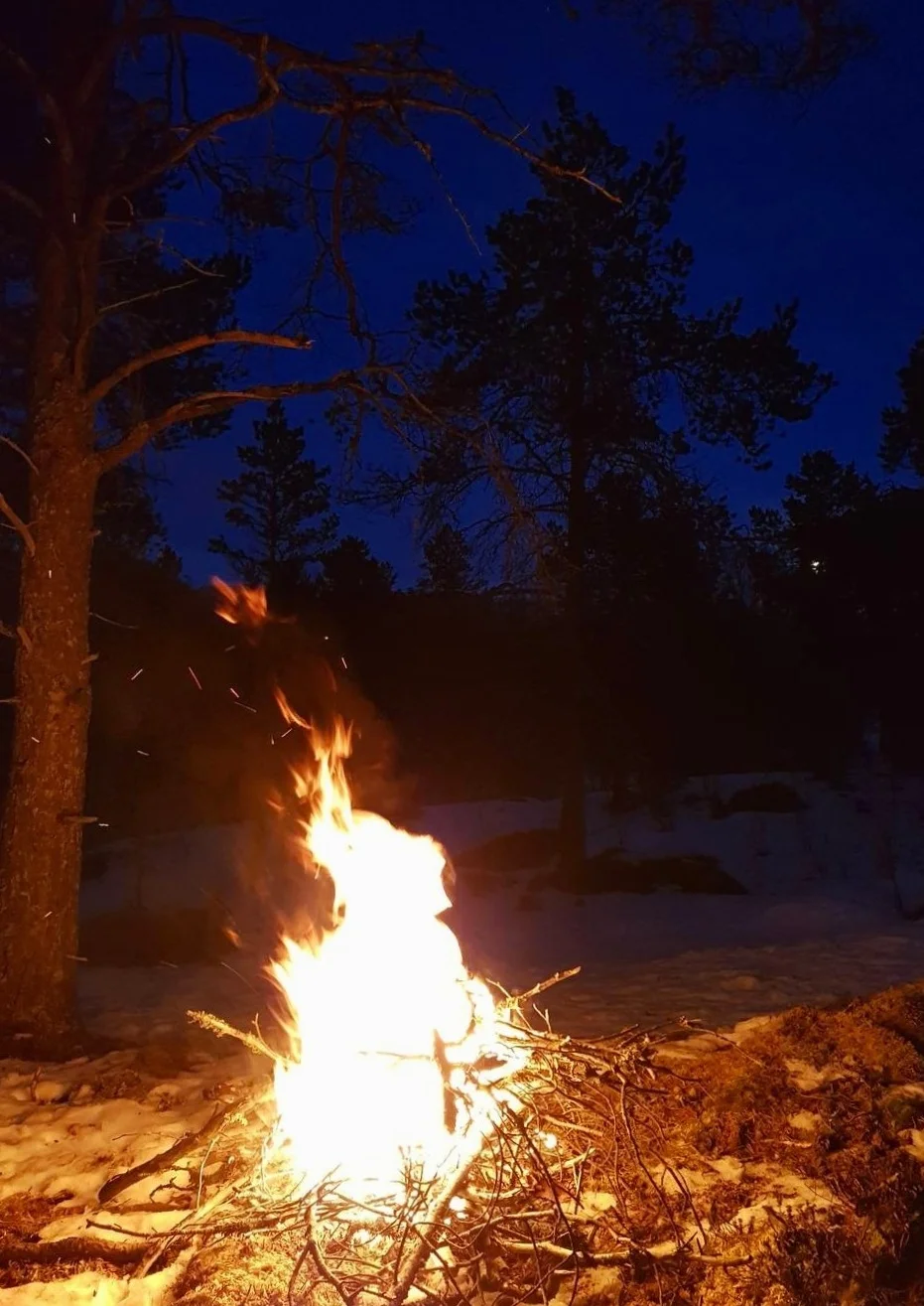 Vintersolverv ble feiret med bål.