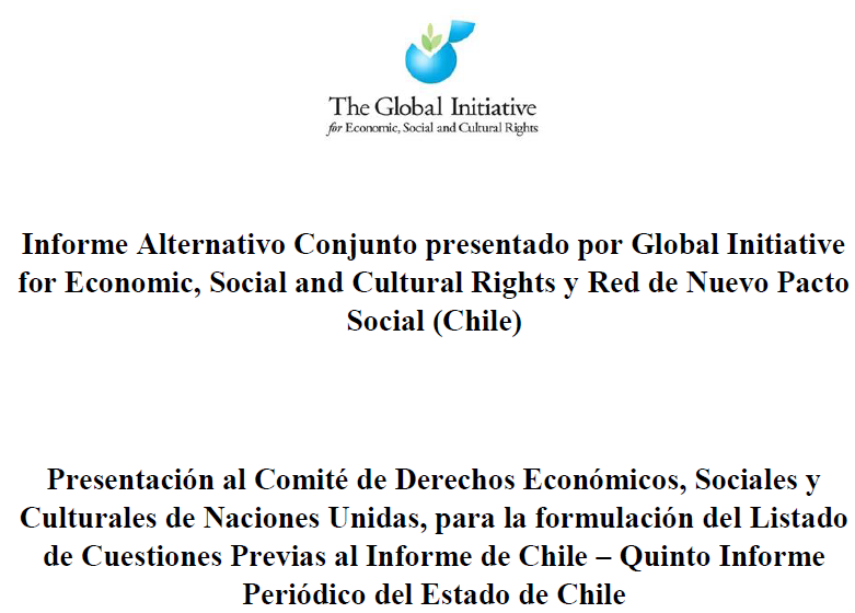 Joint Alternative Report to the Committee on Economic, Social and Cultural Rights for the fifth Periodic Review of Chile