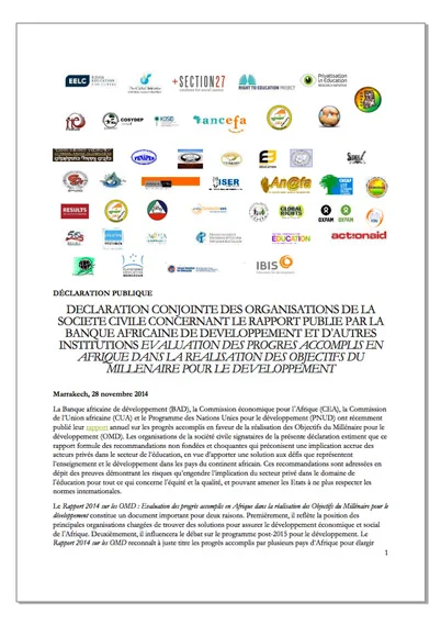 Joint CSO statement on the African Development Bank and others’&nbsp;call to privatise education in Africa