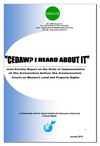 Parallel Report: Cameroon (CEDAW) with Positive Generation (2014)