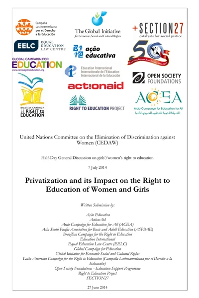 Privatisation and its Impact on the Right to Education of Women and Girls