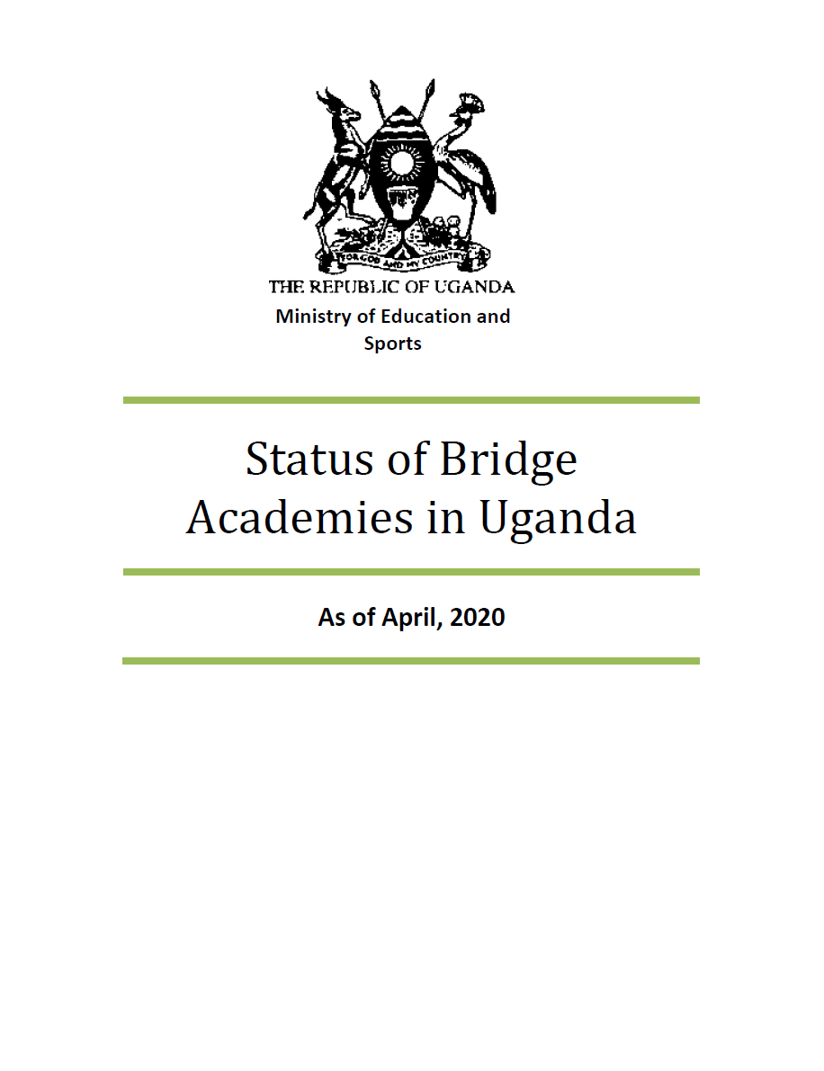 Status of Bridge Academies in Uganda - As of April, 2020