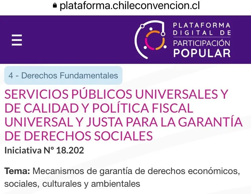 GI-ESCR and partners’ proposal on public services made it to the draft of Chile’s new constitution