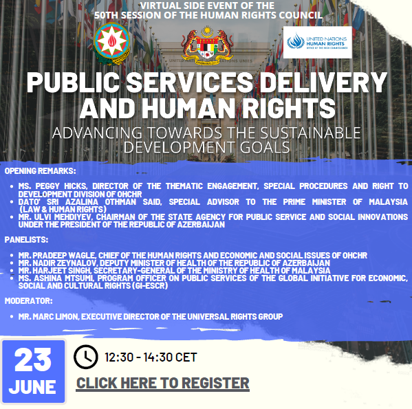 Webinar: Public Services Delivery and Human Rights: Advancing Towards the Sustainable Development Goals 
