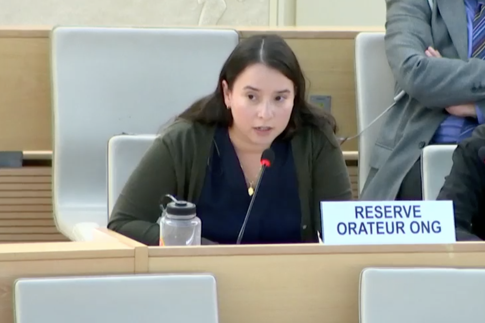 GI-ESCR presented Oral Statement on Just Transitions at HRC51 Panel on Right to Work