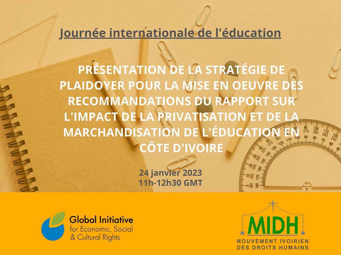 International Day of Education: GI-ESCR and MIDH presented the advocacy strategy for the implementation of the recommendations of their joint research report 