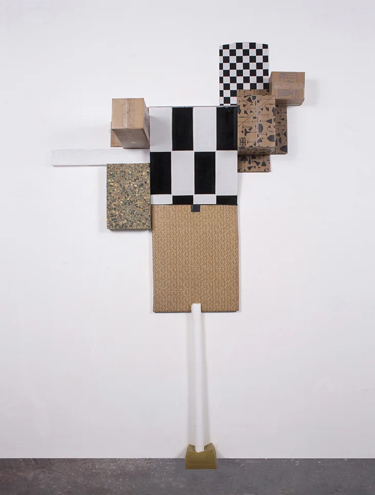 Fool's Check 2018, mixed media, 2000mm x 1100mm x 380mm.