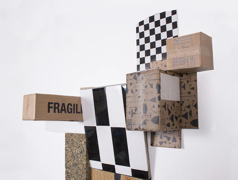 Fool's Check 2018, mixed media, 2000mm x 1100mm x 380mm.